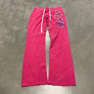 Aeropostale Pink Wide Leg Sweatpants Aero 87 Graphic Y2K Loungewear Mens Medium